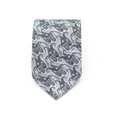 MONOCHROME PAISLEY TIE AND POCKET SQUARE SET